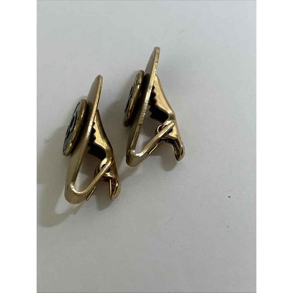 Vintage Monogram Letter S Initial Gold Tone Men's Cuff Links